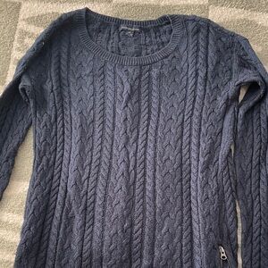 American Eagle Outfitters Navy Cable Knit Sweater